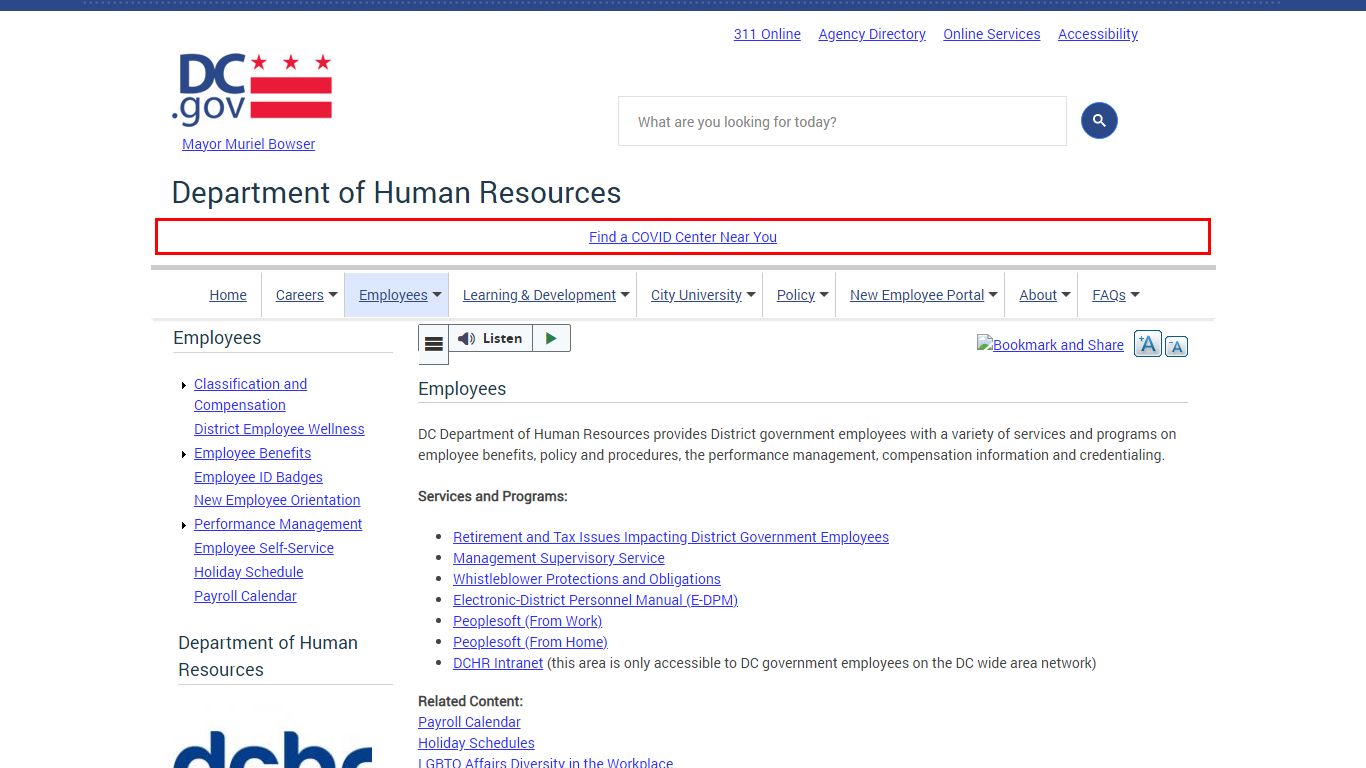 Employees | dchr - Washington, D.C.